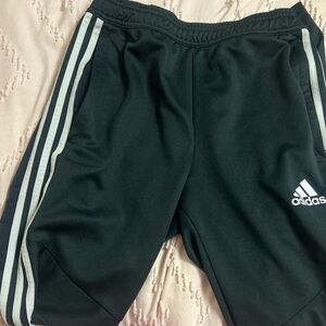 Adidas Grey Joggers with White Stripes